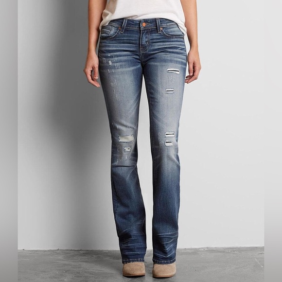 Buckle Denim - Buckle Black Fit No. 53 Malcesine Bootcut Stretch Jeans Denim Distressed 26x34